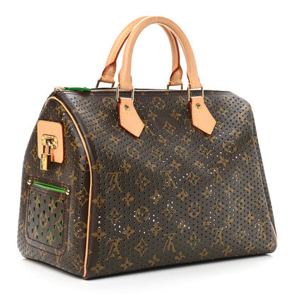 Louis Vuitton Monogram Perforated Speedy 30 Green 3 of 8