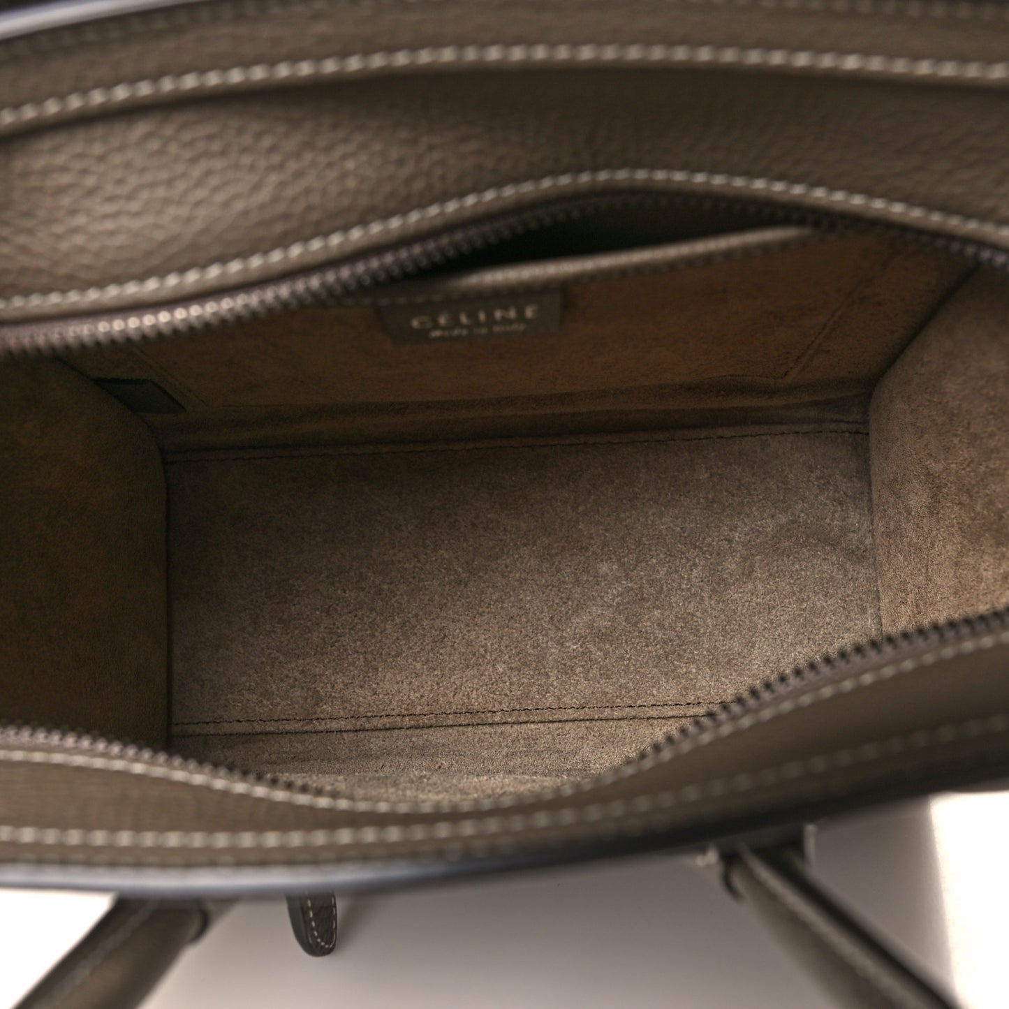 Drummed Calfskin Nano Luggage Souris