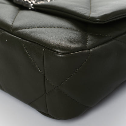 Chanel Lambskin Quilted Medium Chanel 19 Flap Khaki 10 of 11