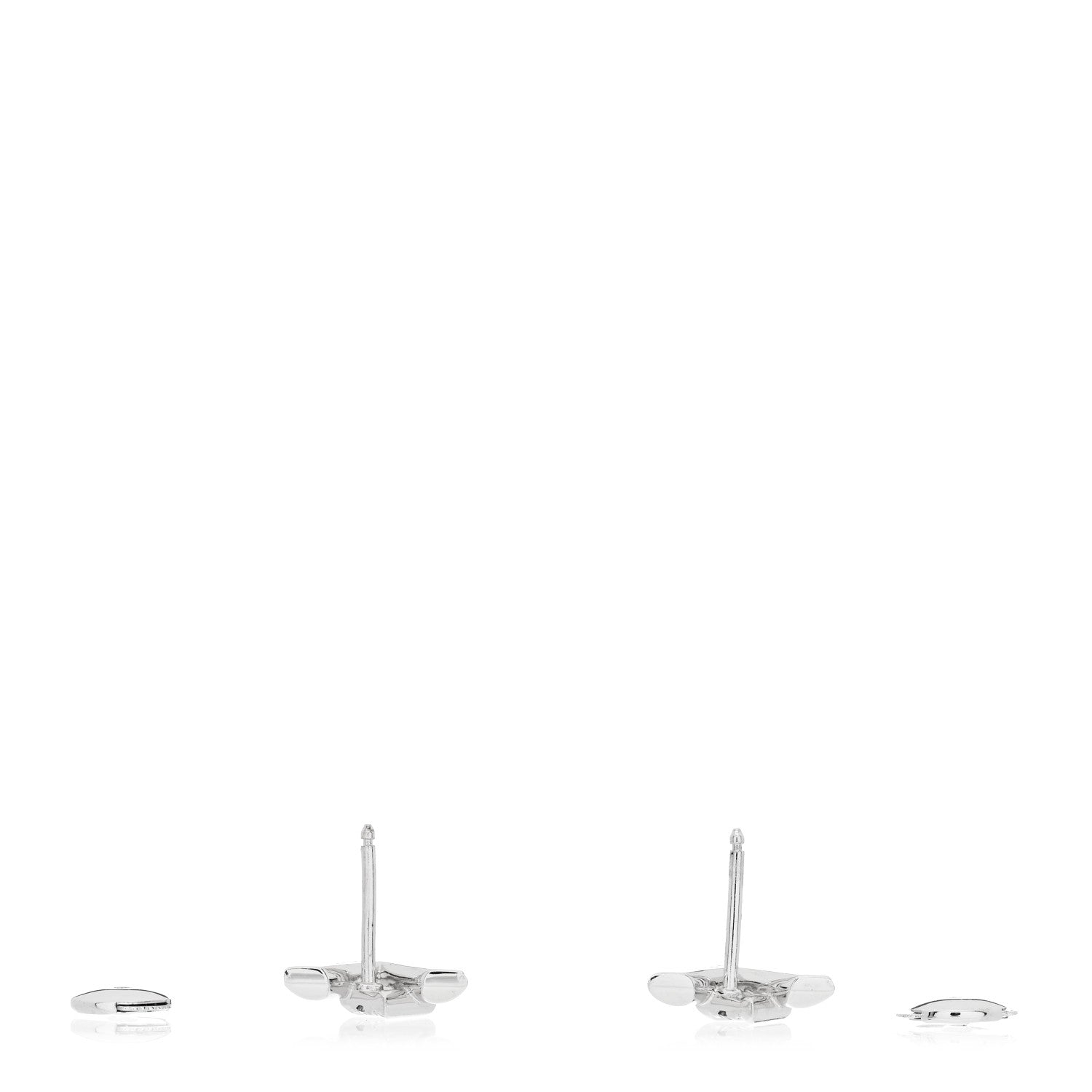 Louis Vuitton 18K White Gold Diamond LV Volt One Earrings 3 of 5