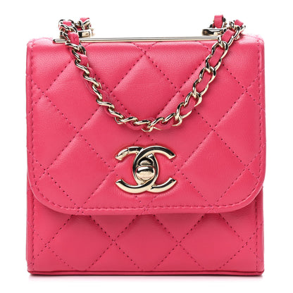 Chanel Lambskin Quilted Mini Trendy CC Clutch With Chain Pink 1 of 8