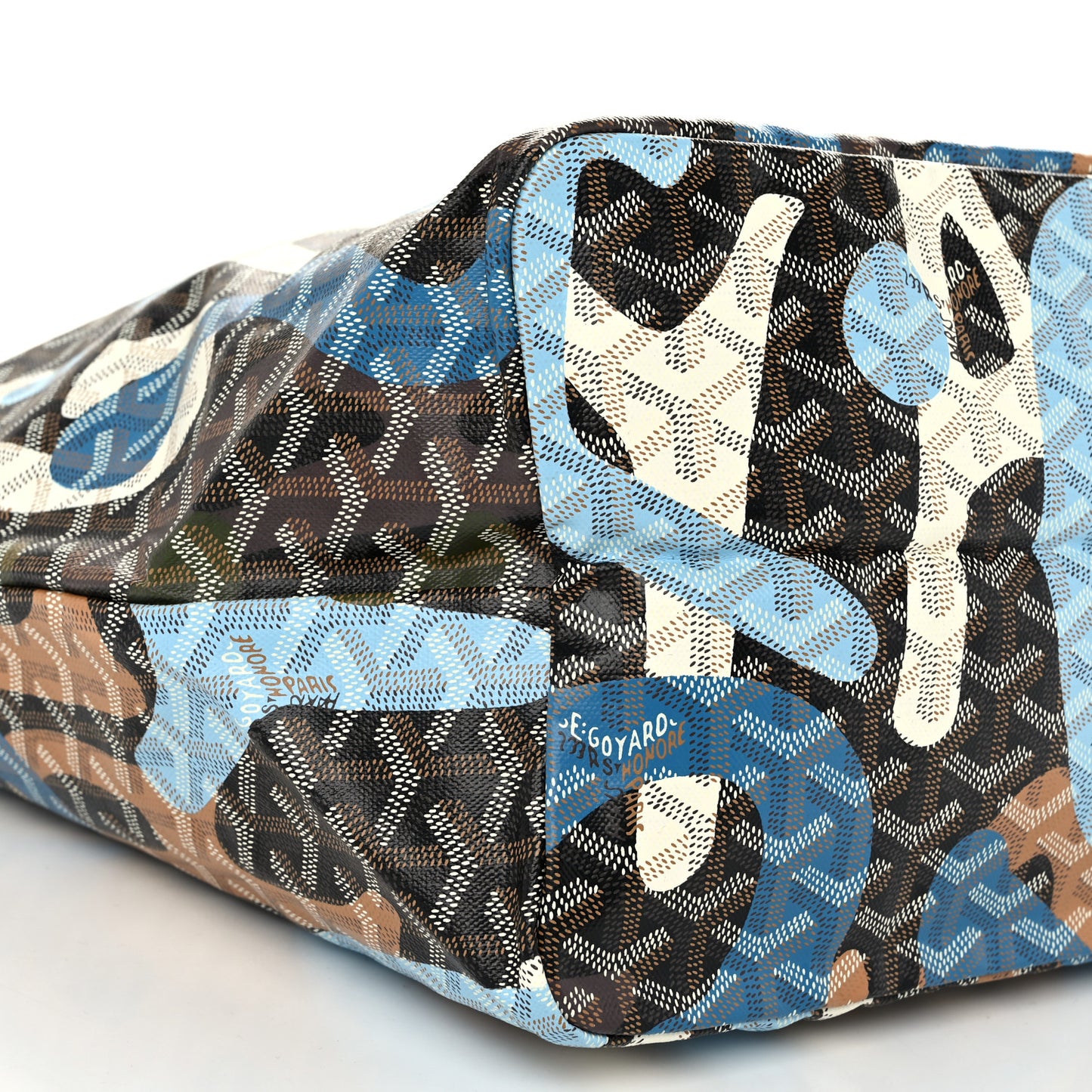 Goyardine Saint Louis Lettres Camouflage GM Black Blue