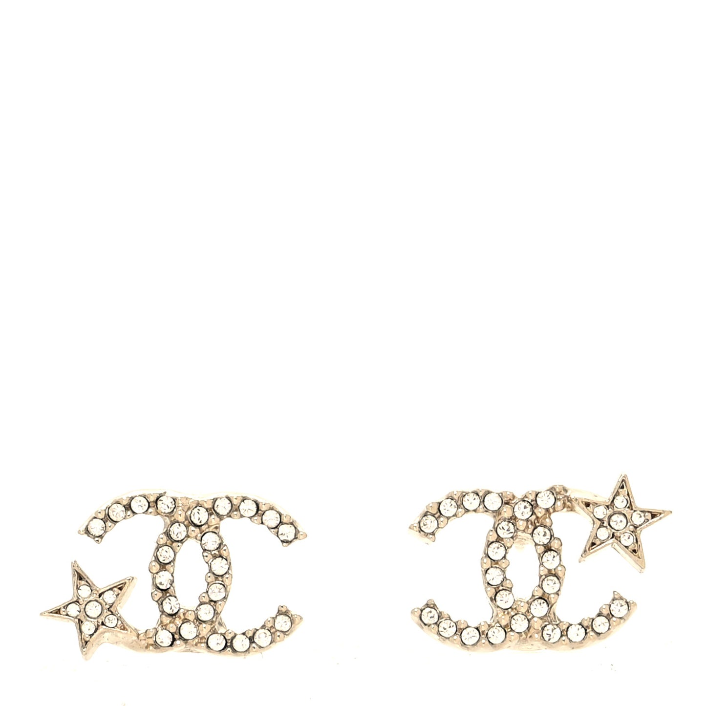 Crystal CC Starfall Earrings Gold