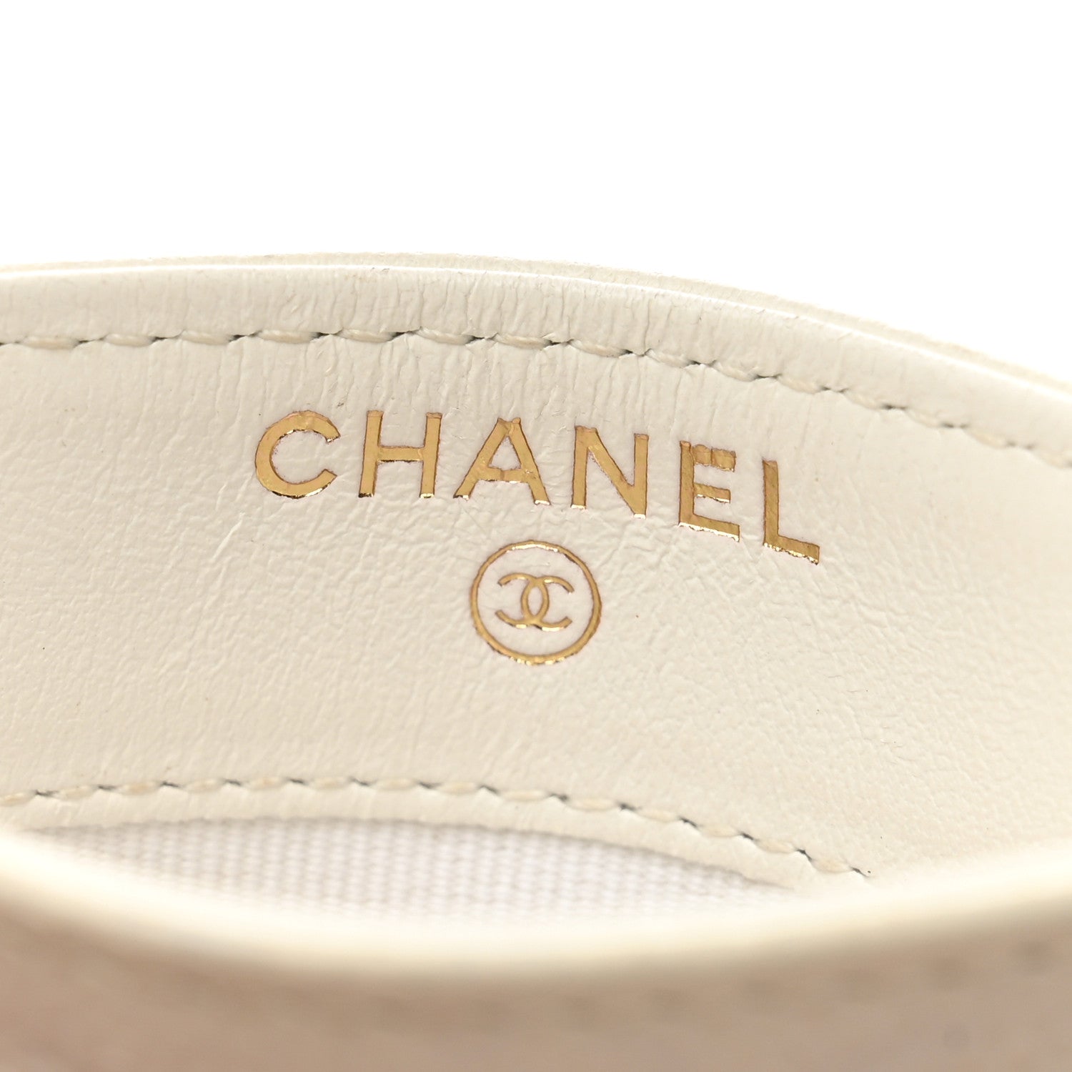 Chanel Caviar Camellia Embossed Card Holder White 9 of 10