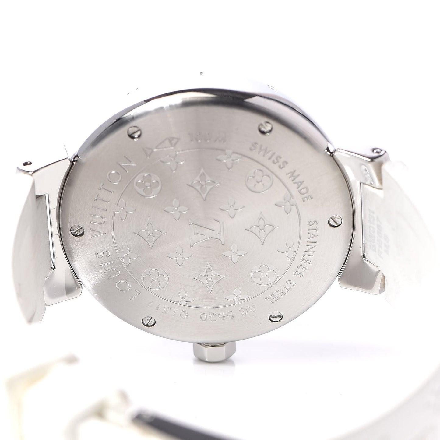 Stainless Steel Rubber 34mm Tambour Quartz Watch Brown