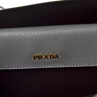 Prada Saffiano Cuir Medium Bi-Color Double Bag Marmo Granato 8 of 10
