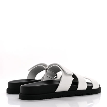 Chanel Calfskin Womens Chypre Sandals 37 White 5 of 10