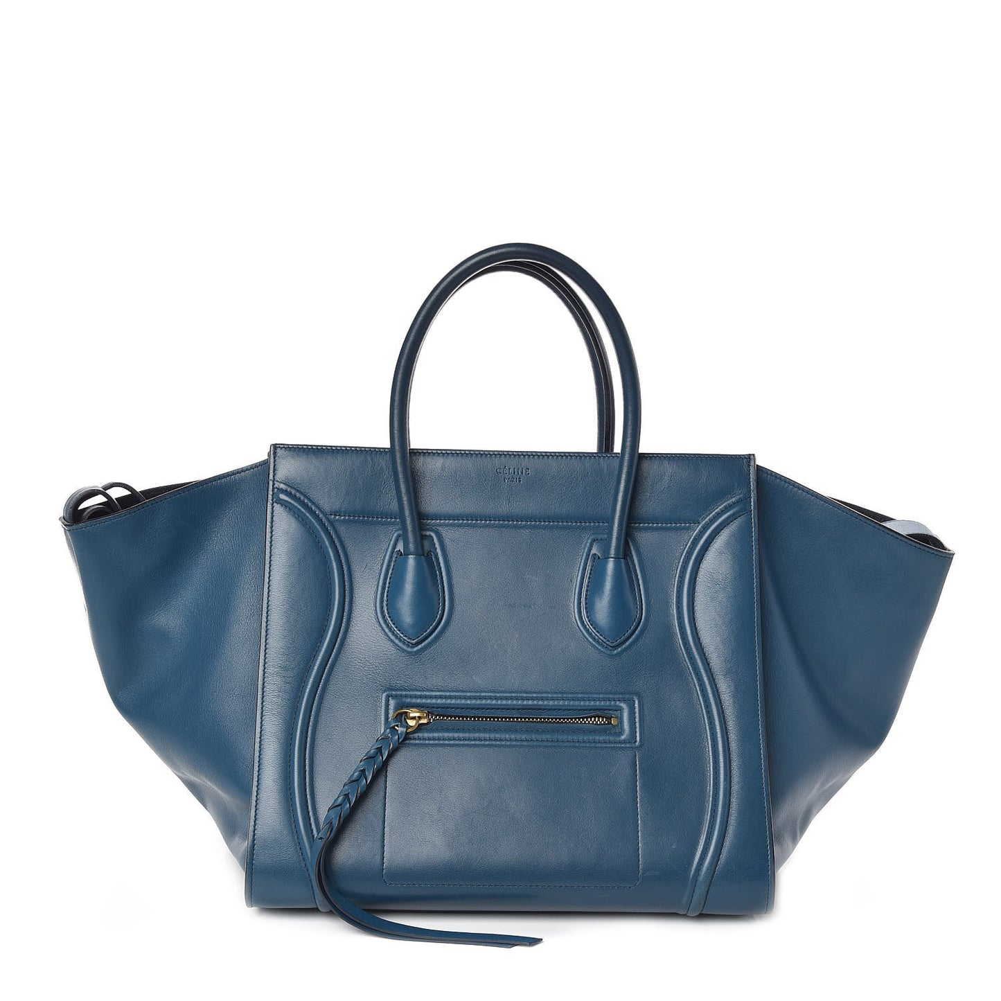 Nappa Calfskin Medium Phantom Luggage Metallic Blue