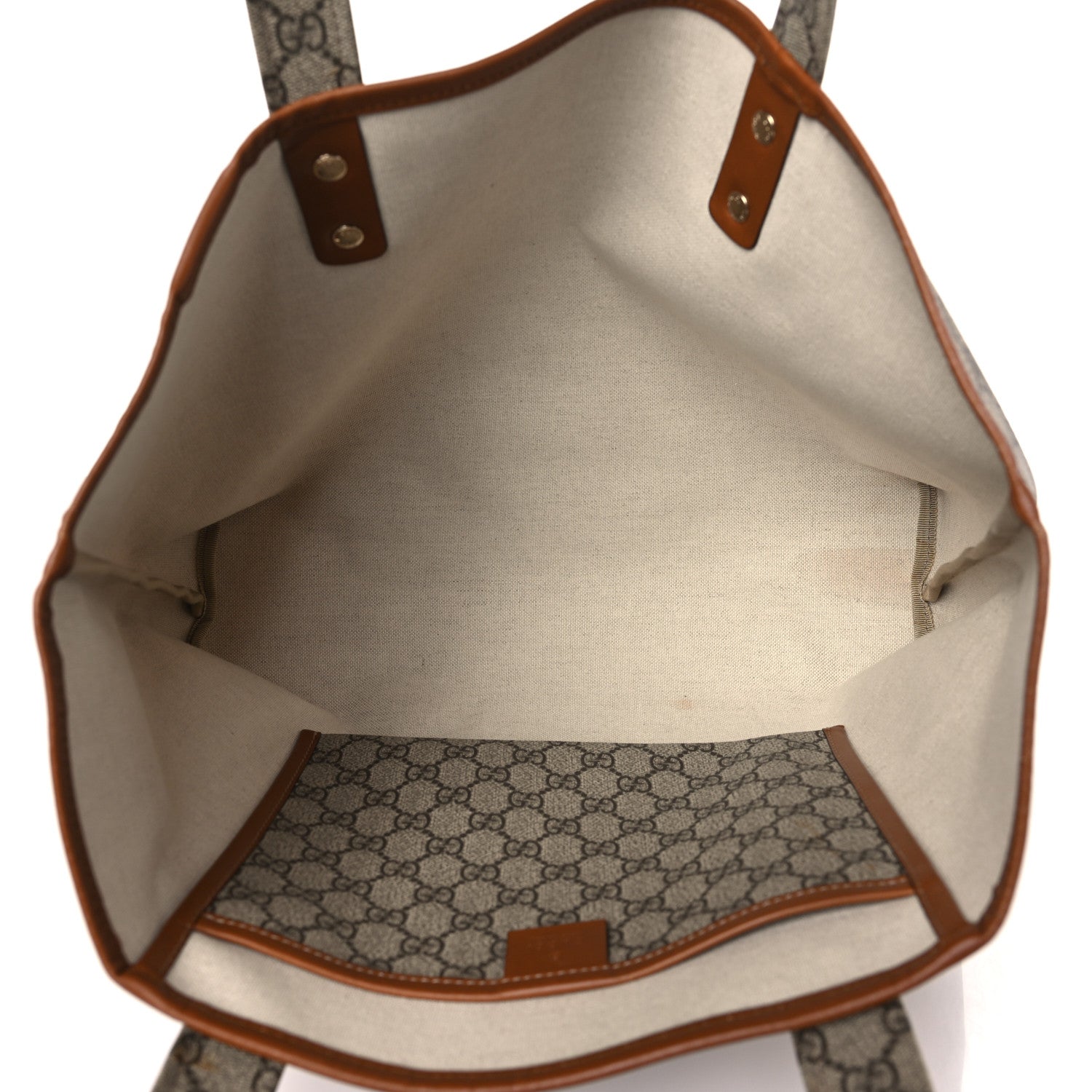 Gucci GG Plus Monogram Medium Signature Web Loop Tote Light Brown 5 of 11