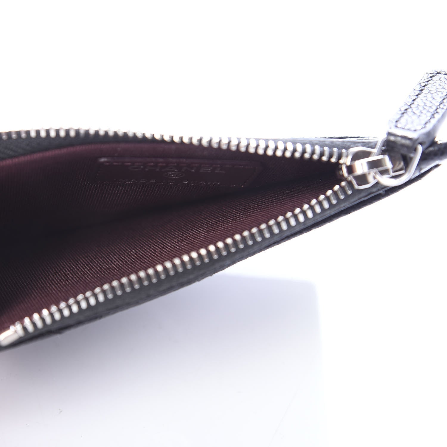 Chanel Caviar Quilted CC Zip Card Holder Black 5 of 8