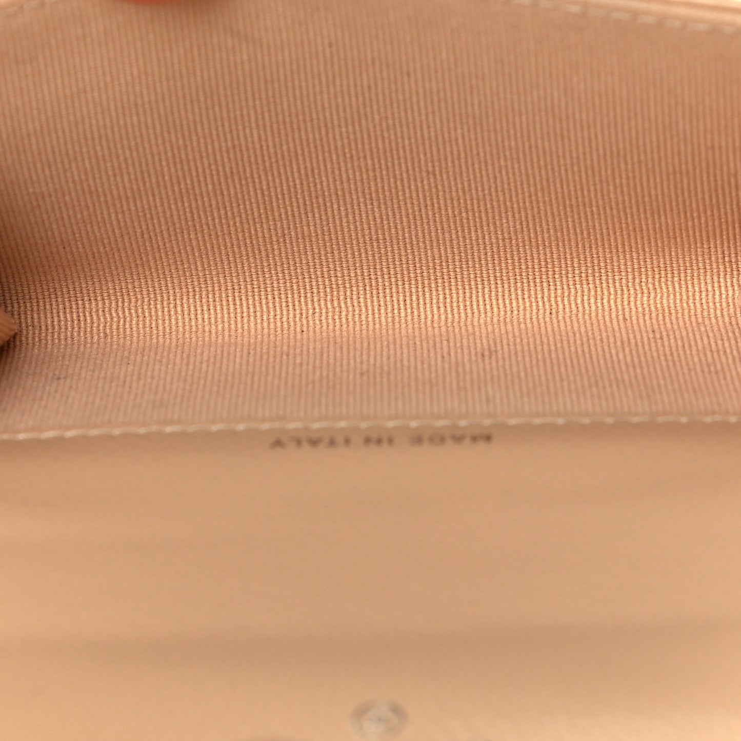 Caviar Quilted Flap Card Holder Wallet Beige