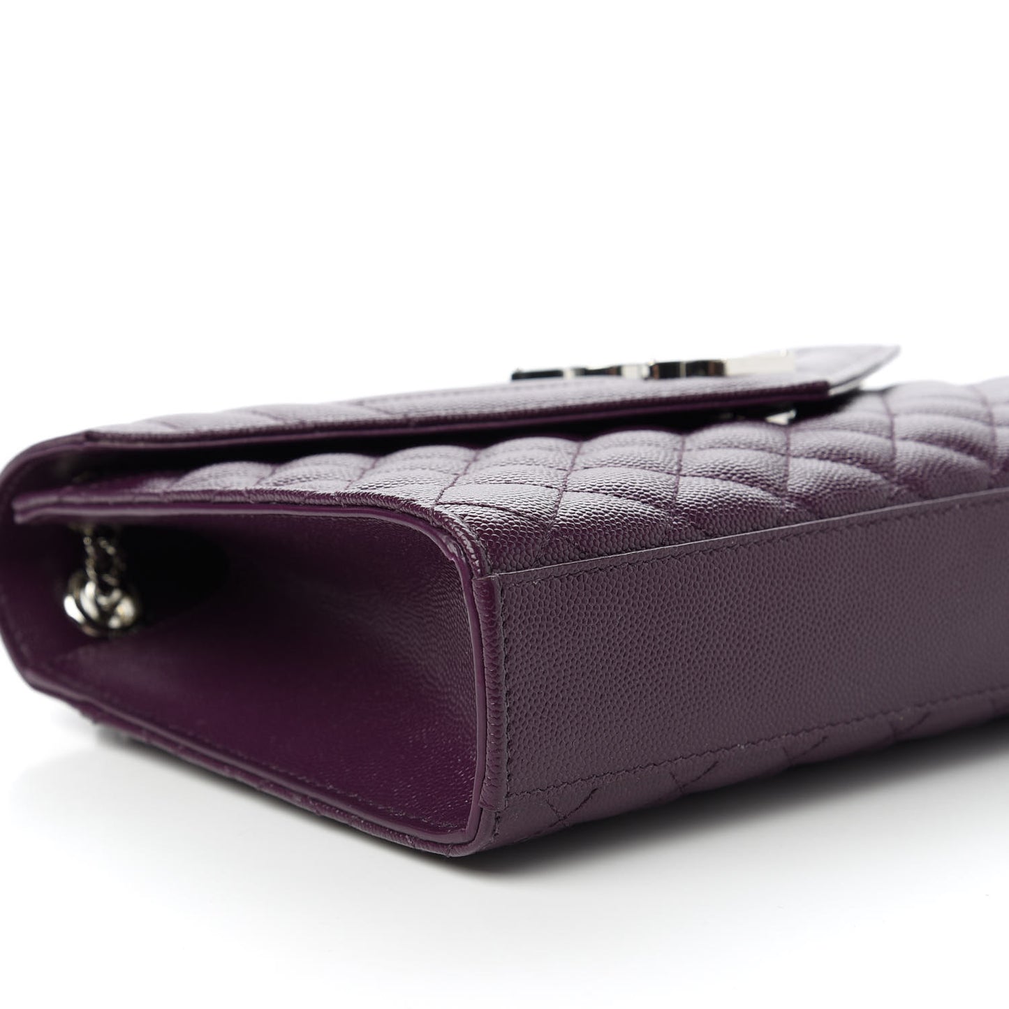 Grain De Poudre Textured Mixed Matelasse Triquilt Medium Monogram Satchel Lilac