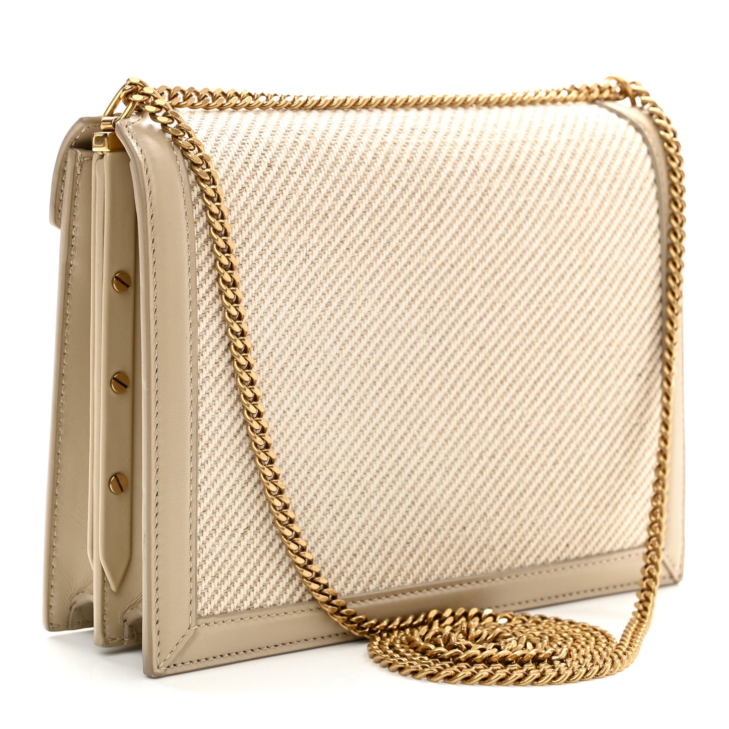 Canvas Calfskin Classic Monogram Cassandra Natural Beige Sea Salt