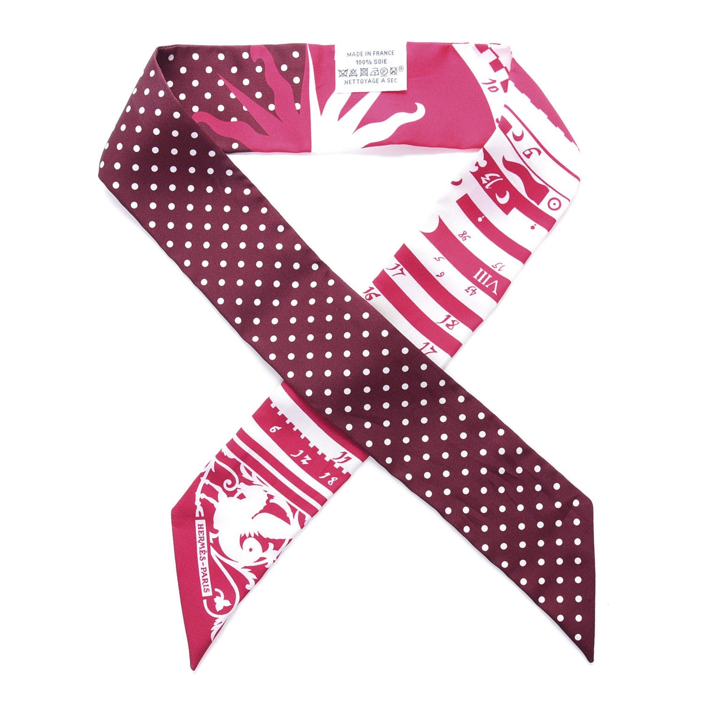 Silk Astrologie a Pois Twilly Fuchsia White Bordeaux