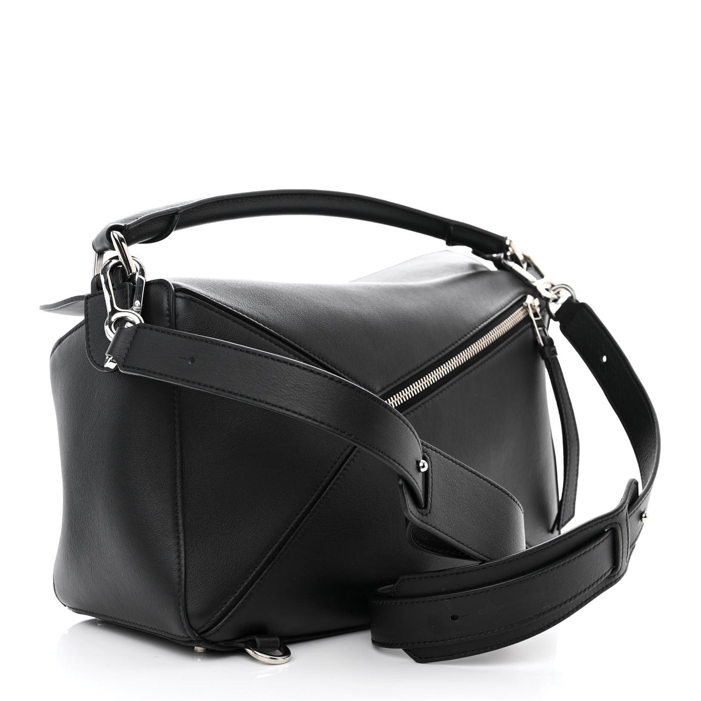 Calfskin Medium Puzzle Bag Black