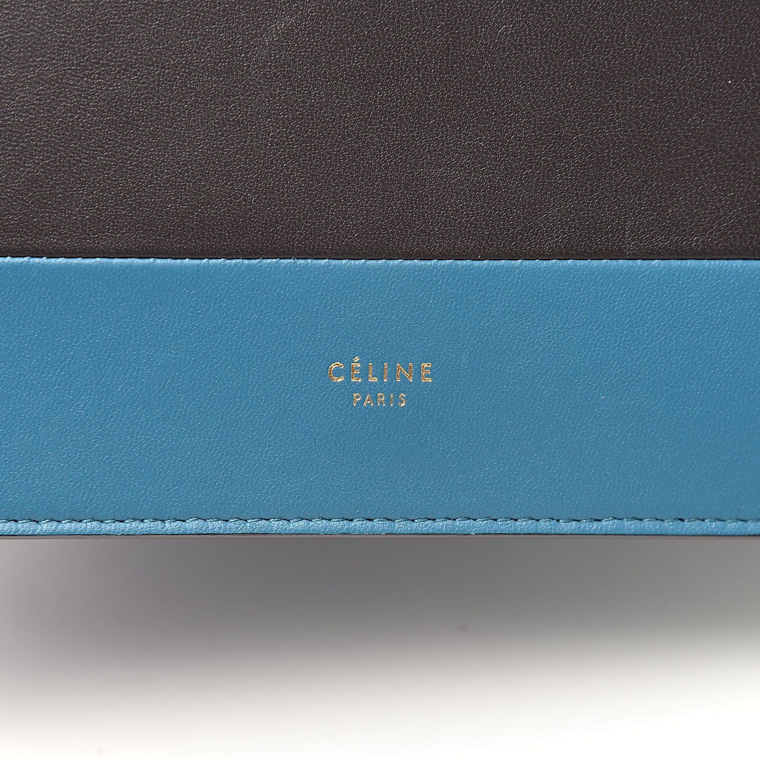 Celine Smooth Lambskin Frame Evening Chain Clutch Turchese Liquorice 6 of 14