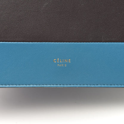 Celine Smooth Lambskin Frame Evening Chain Clutch Turchese Liquorice 6 of 14