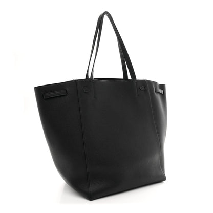 Celine Soft Grained Calfskin Medium Belt Cabas Phantom Black 3 of 10