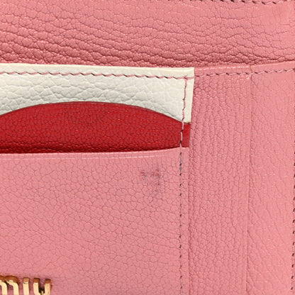 Miu Miu Madras Colour Zip Card Case Orchidea Rosa 7 of 10