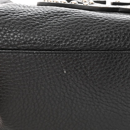 Gucci Pebbled Calfskin Studded Medium Soho Chain Shoulder Bag Black 14 of 19
