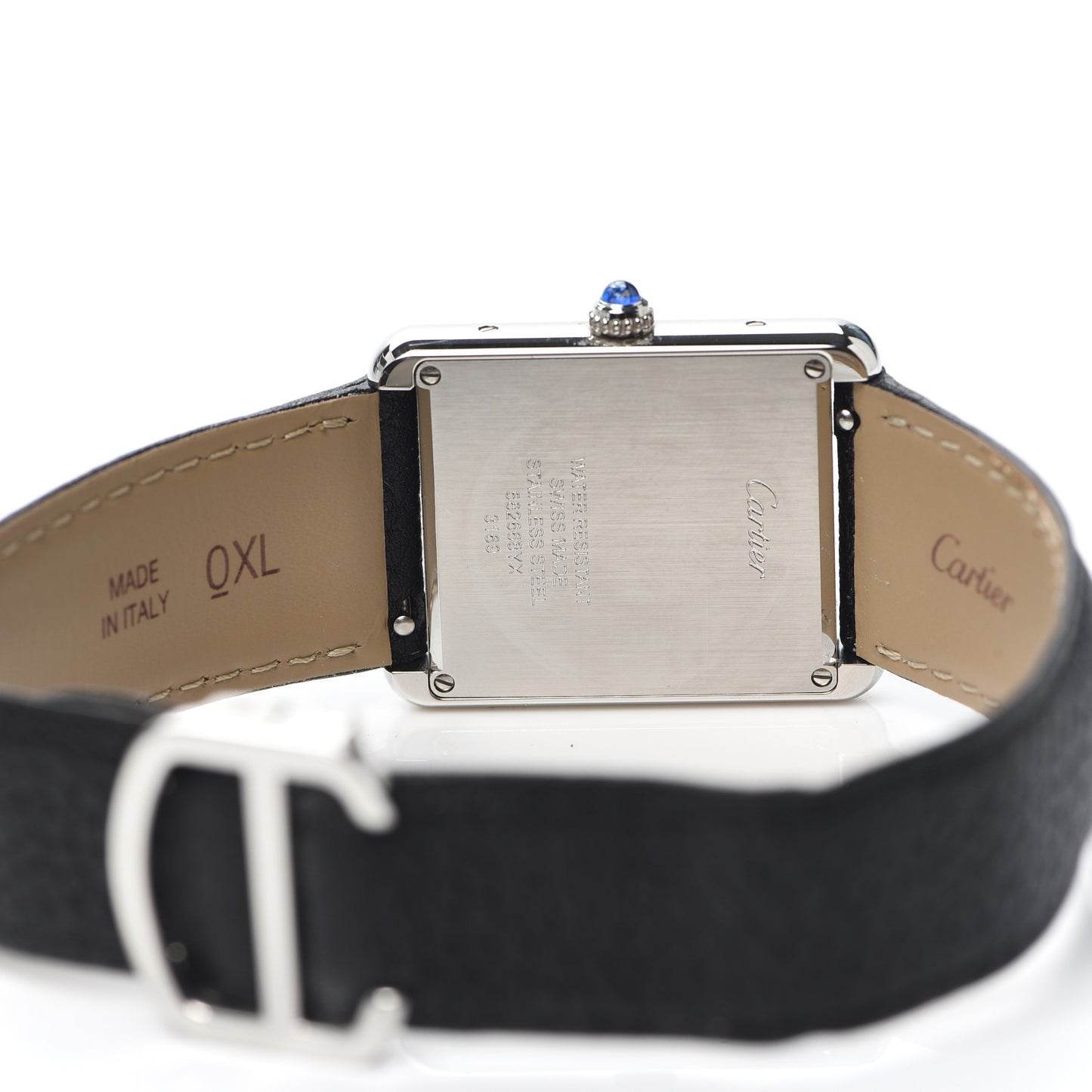 Stainless Steel Calfskin 27mm Tank Solo Quartz Watch