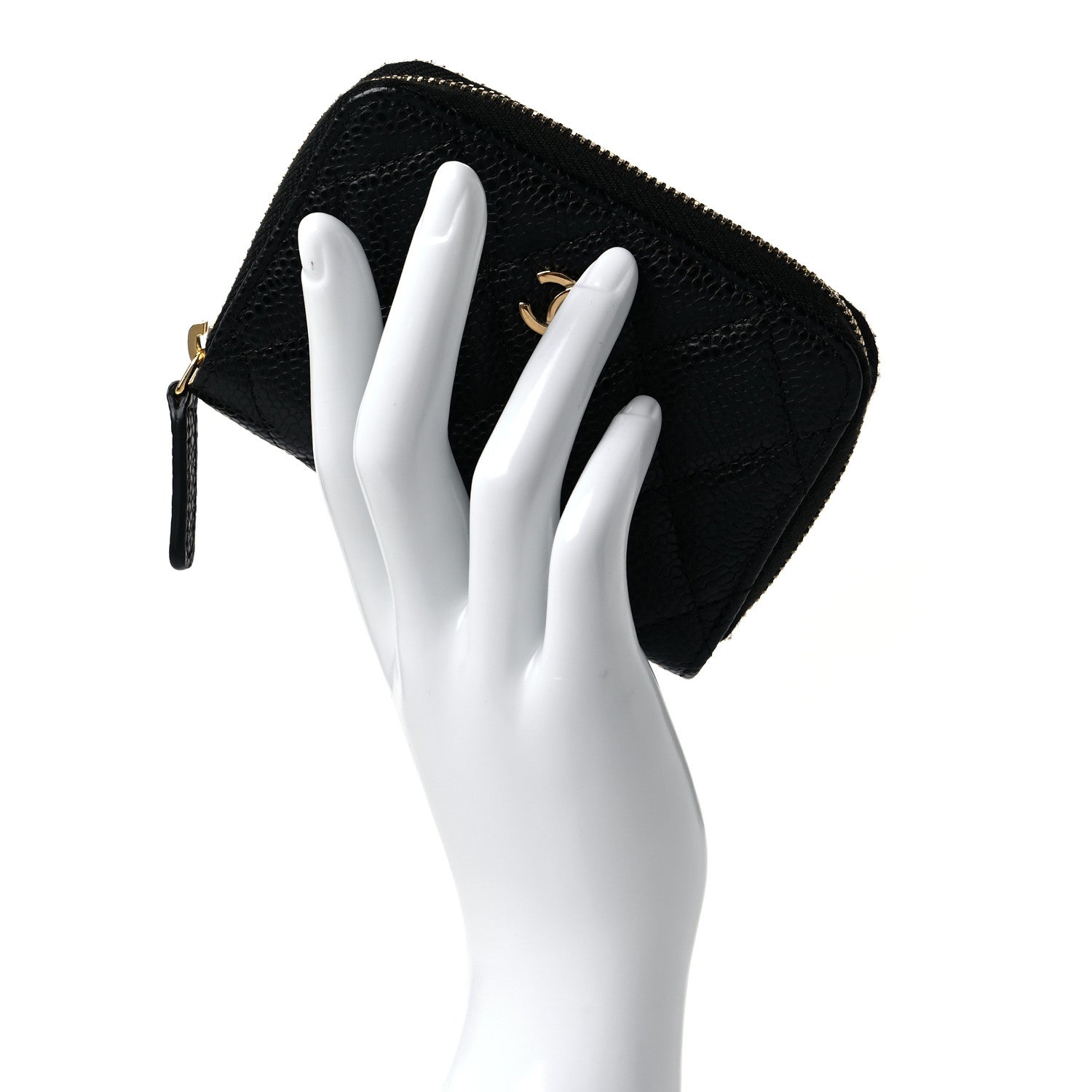 Chanel Caviar Quilted Classic Zipped Coin Purse Black 2 of 10