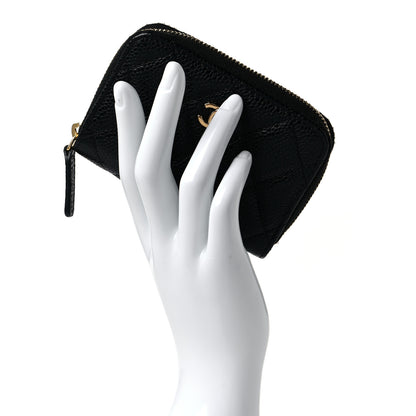 Chanel Caviar Quilted Classic Zipped Coin Purse Black 2 of 10