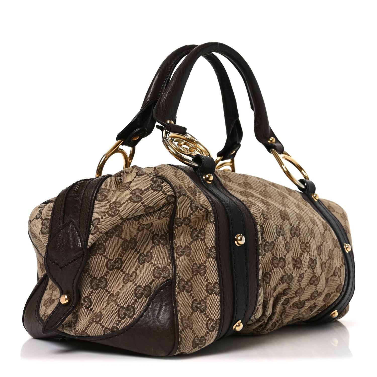 Gucci Monogram Medium Interlocking Icon Tote Dark Brown 3 of 12