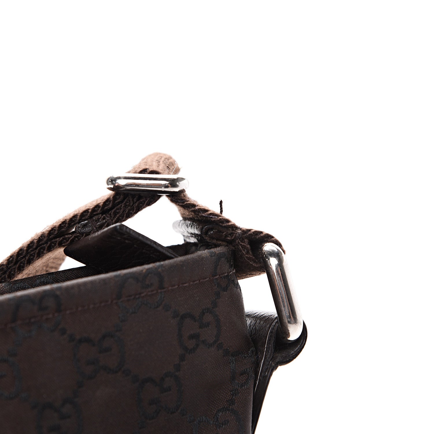 Gucci Nylon Monogram Large Messenger Brown 12 of 15