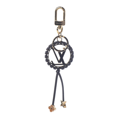 Louis Vuitton Metal Lambskin Enamel Very Bag Charm Key Holder Black 3 of 5