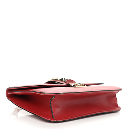 Valentino Garavani Vitello Medium Glam Lock Rockstud Flap Red 3 of 20
