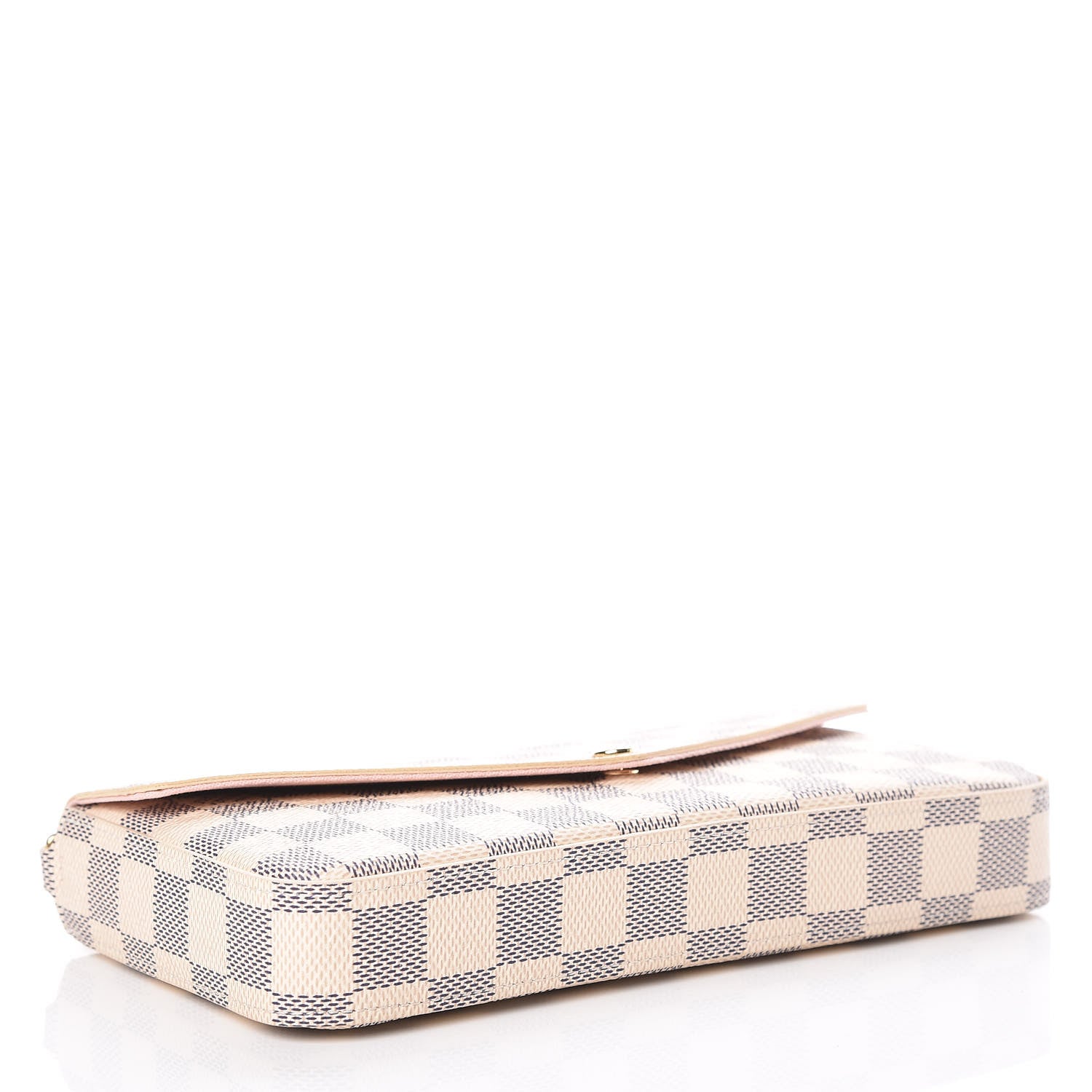 Louis Vuitton Damier Azur Pochette Felicie Chain Wallet Rose Ballerine 5 of 14