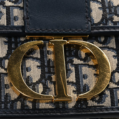 Christian Dior Oblique 30 Montaigne Flap Bag Blue 11 of 12
