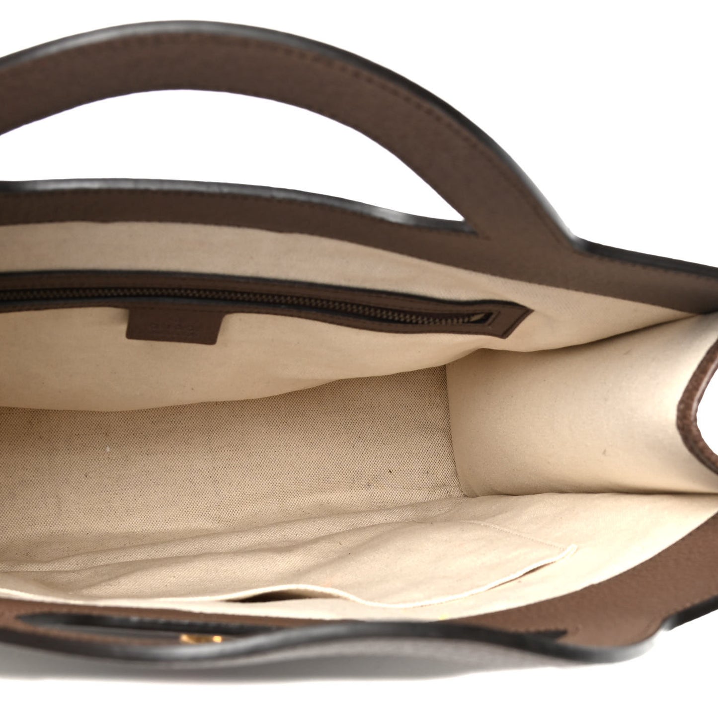 GG Supreme Monogram Textured Calfskin Web Medium Ophidia Slip Handle Tote Beige Ebony New Acero