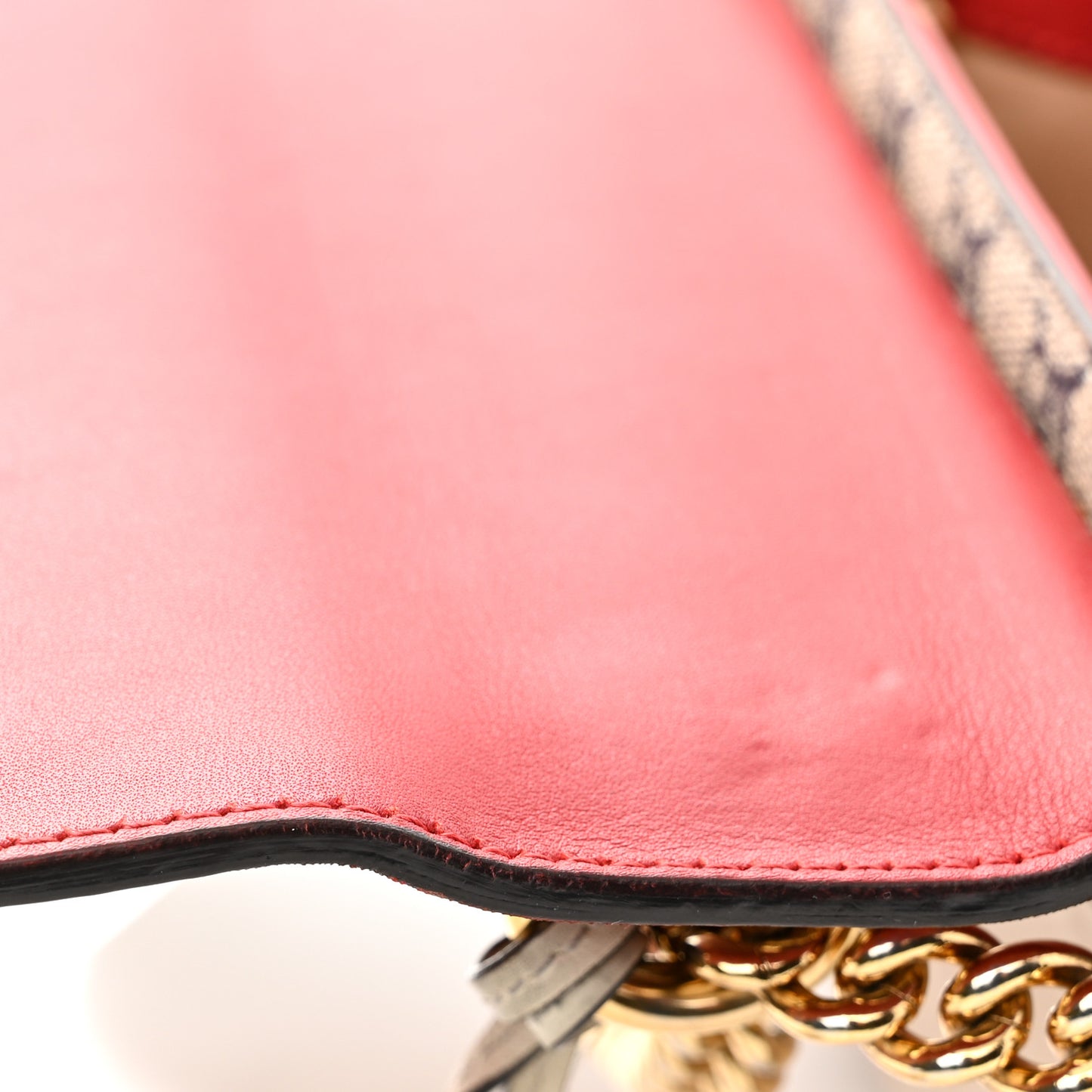 GG Supreme Monogram Moon Calfskin Small Padlock Shoulder Bag Beige Blue Hibiscus Red Mystic White