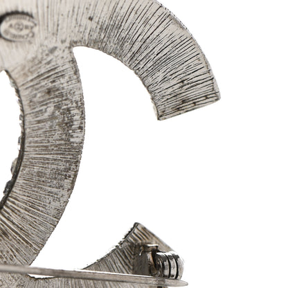 Chanel Baguette Crystal CC Brooch Silver 6 of 7