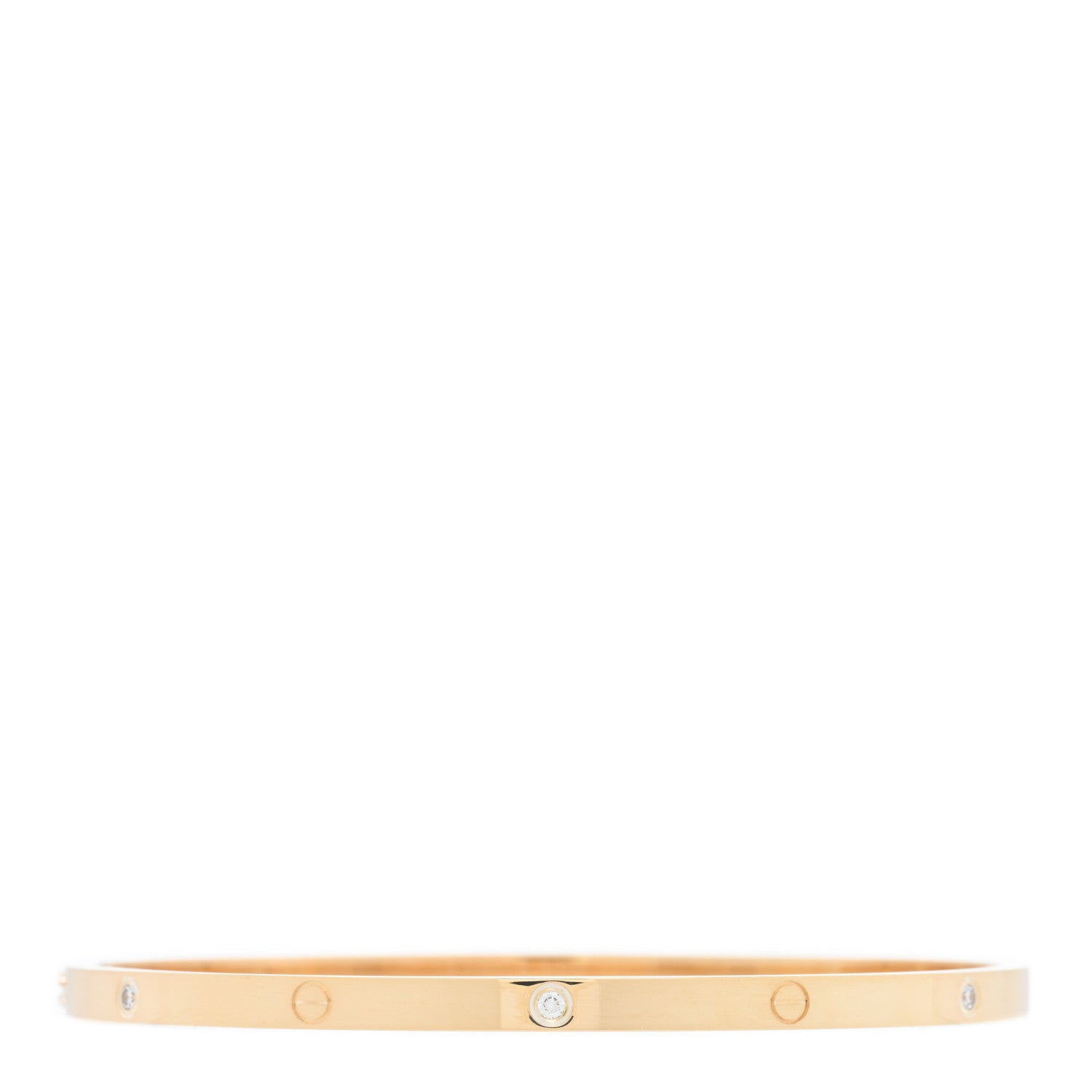 Cartier 18K Yellow Gold 6 Diamond Small LOVE Bracelet 19 2 of 4