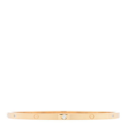 Cartier 18K Yellow Gold 6 Diamond Small LOVE Bracelet 19 2 of 4