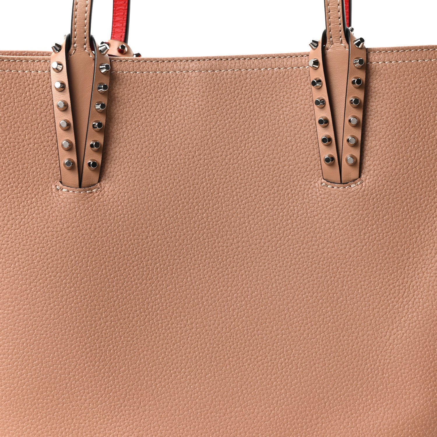 Christian Louboutin Calfskin Spikes East West Cabata Tote Nude 8 of 10