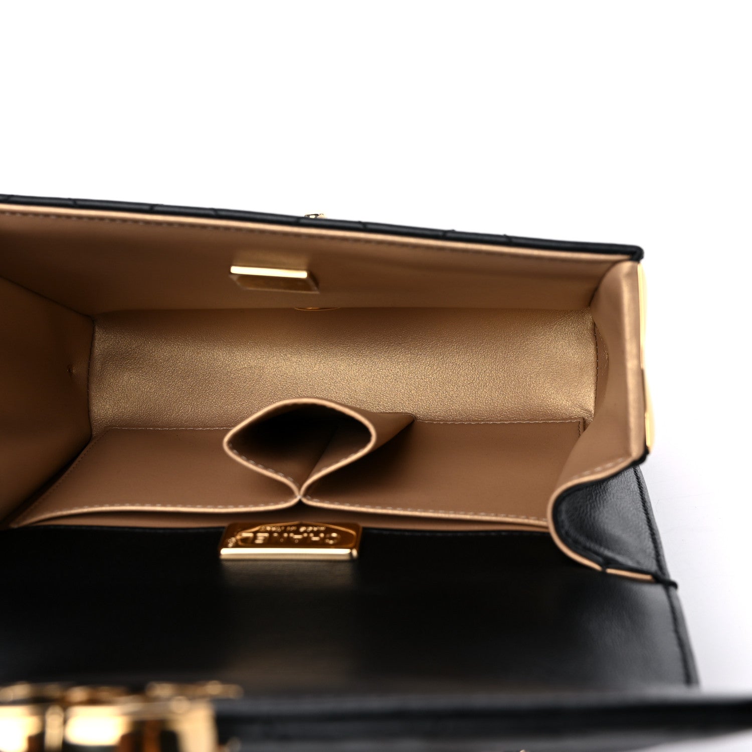 Chanel Lambskin Quilted Mini Golden Plate Flap Black 5 of 10