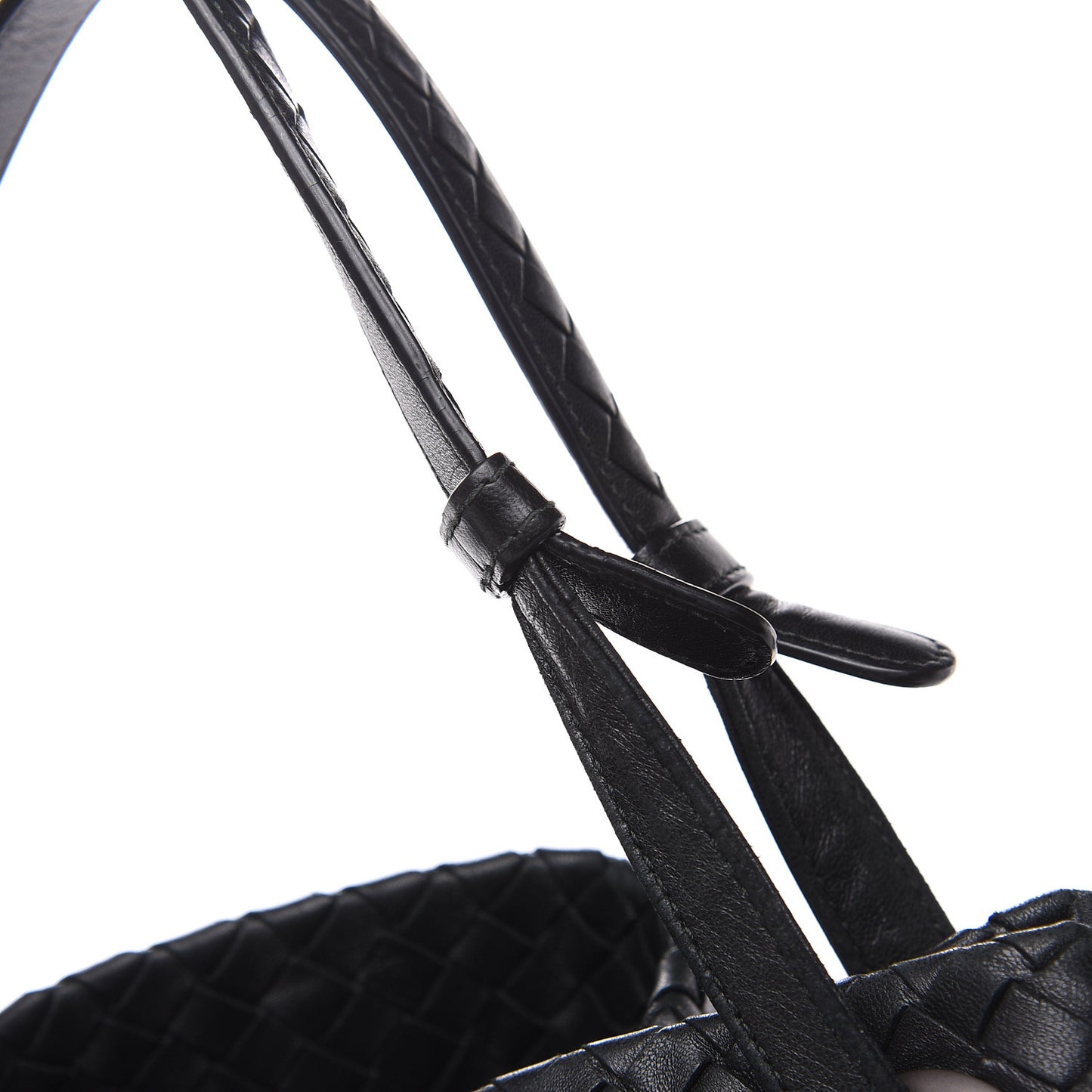 Nappa Intrecciato Medium Garda Bag Black