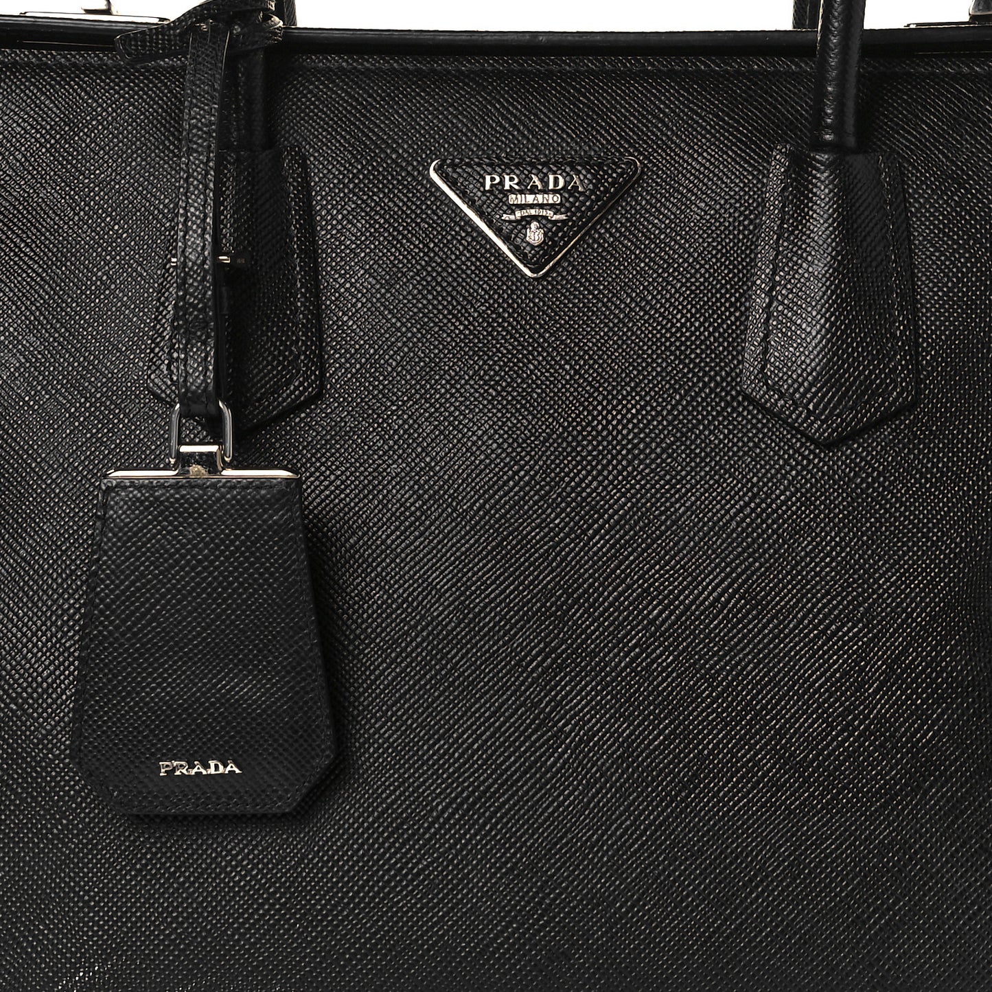 Saffiano Cuir Twin Tote Black