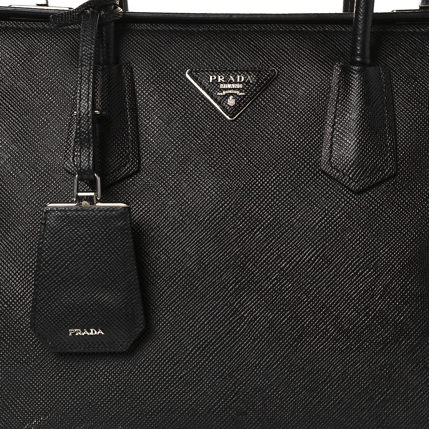 Prada Saffiano Cuir Twin Tote Black 6 of 14