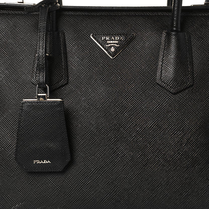 Prada Saffiano Cuir Twin Tote Black 6 of 14