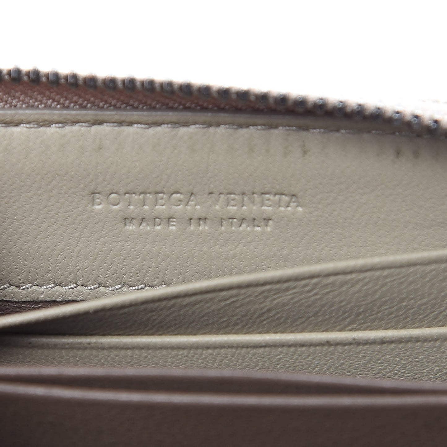 Nappa Intrecciato Zip Around Coin Purse Fume