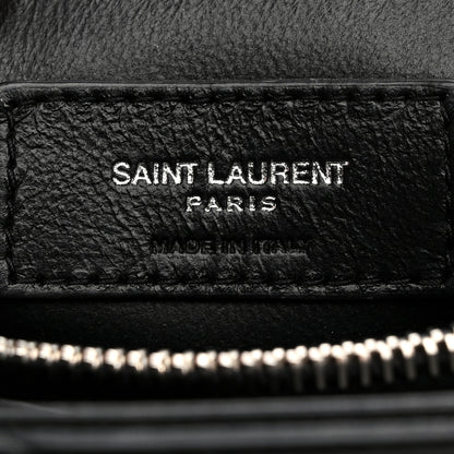 Saint Laurent Calfskin Y Quilted Monogram Small Loulou Chain Satchel Black 7 of 11