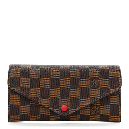 Louis Vuitton Damier Ebene Josephine Wallet Red 1 of 8