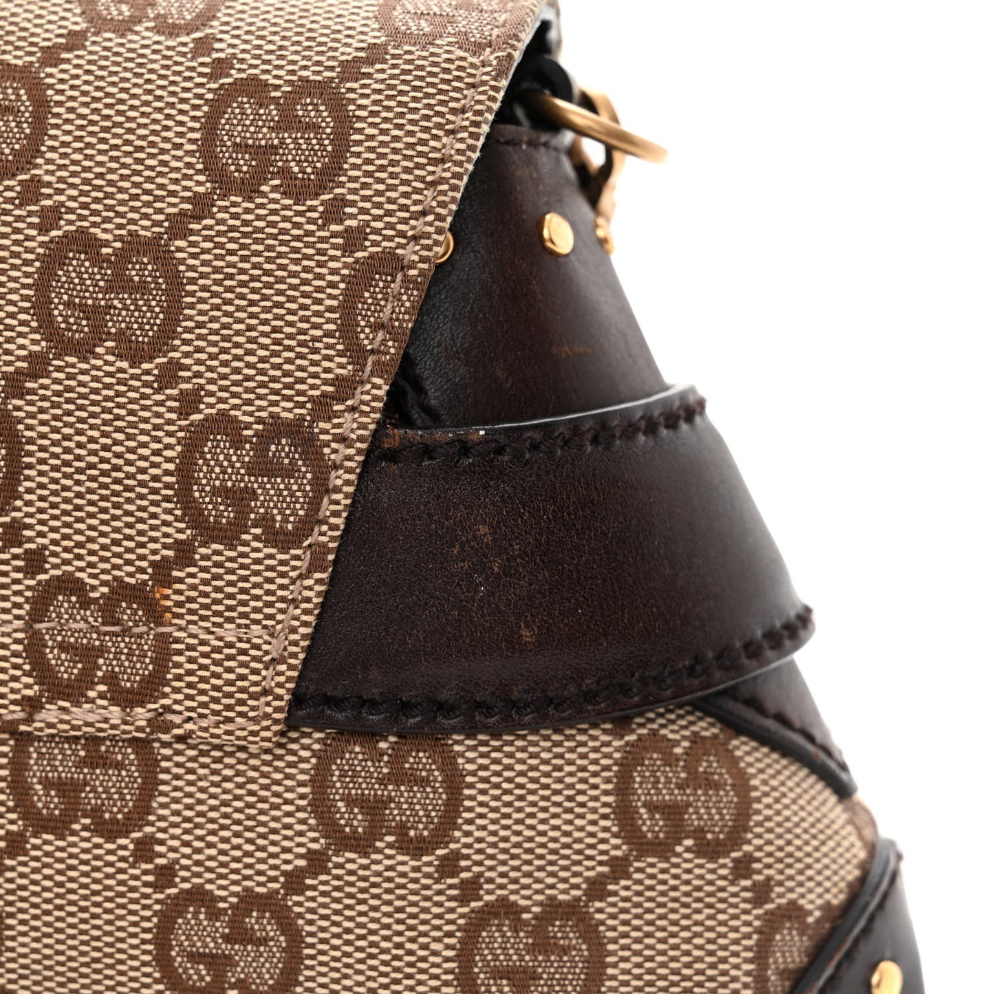 Monogram Horsebit Clutch Dark Brown