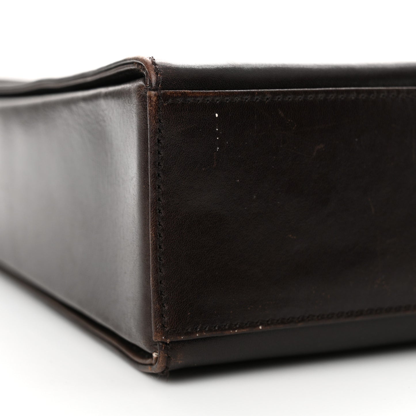 Vitello Smalt Shoulder Bag Ebano