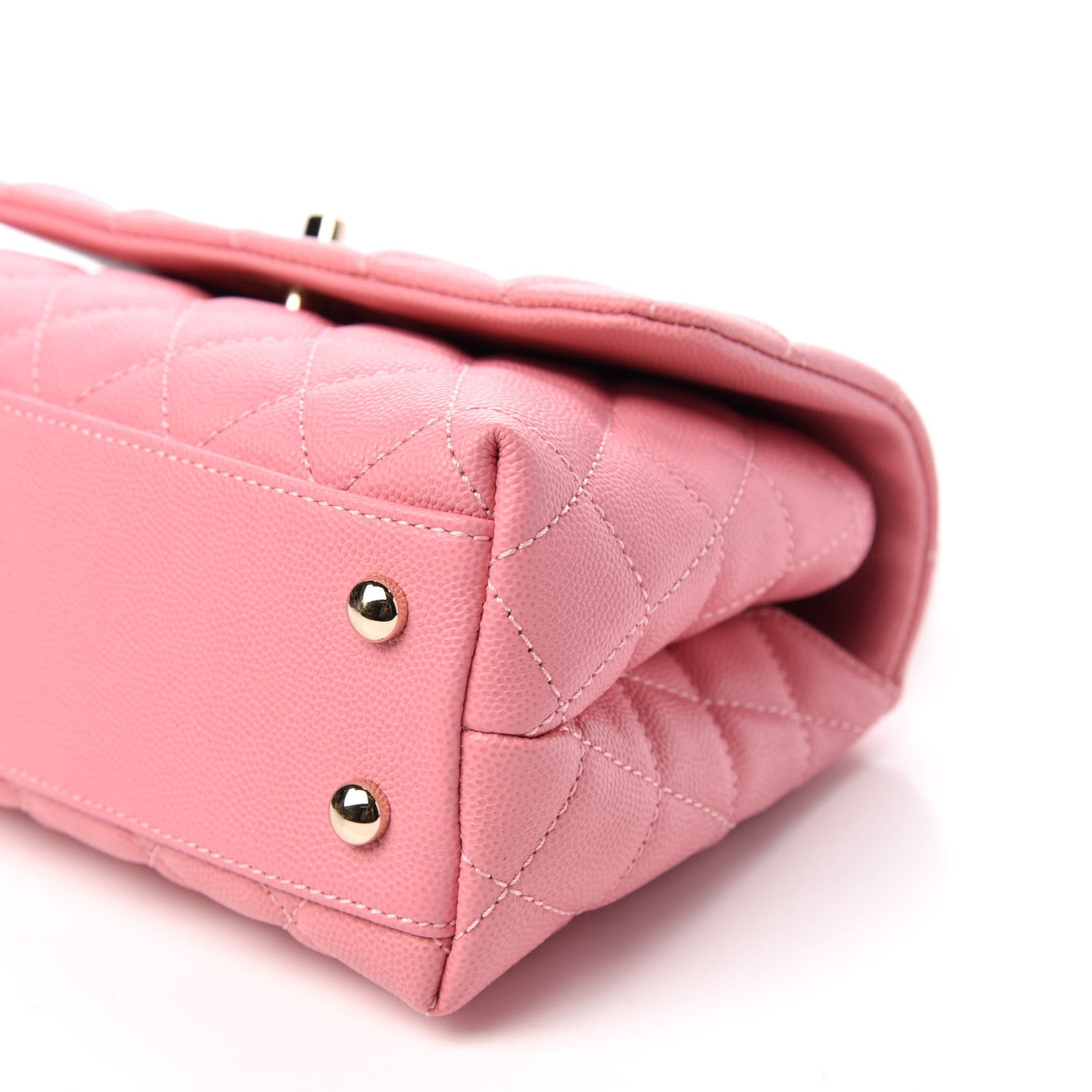 Chanel Caviar Quilted Mini Coco Handle Flap Pink 9 of 11